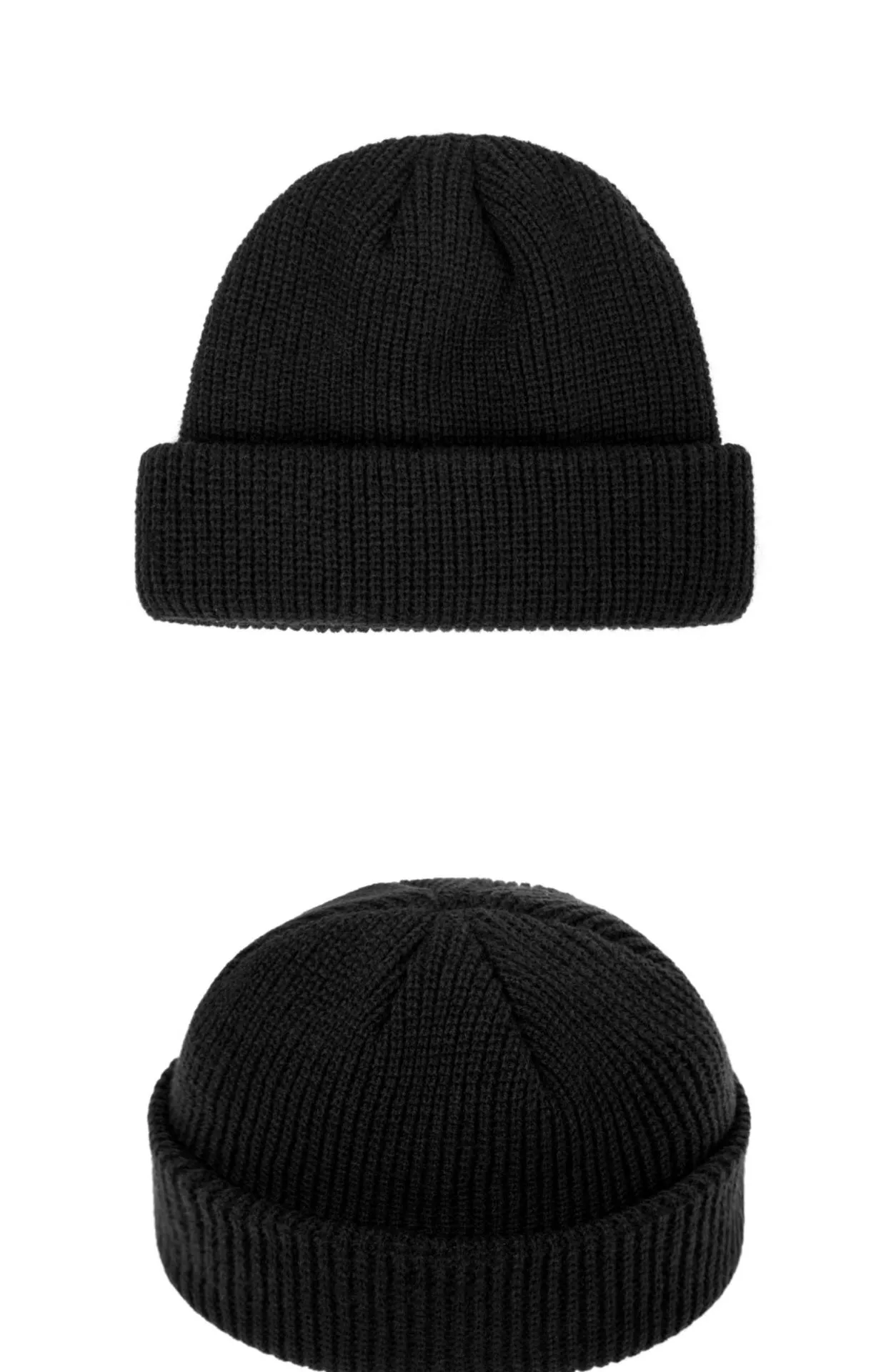 Korean Style Men's Short  Knitted Hat Hooligan Hat Floor Hat Women's Autumn And Winter Warm Wool Hat Pullover Cold Hat Trendy display picture 8
