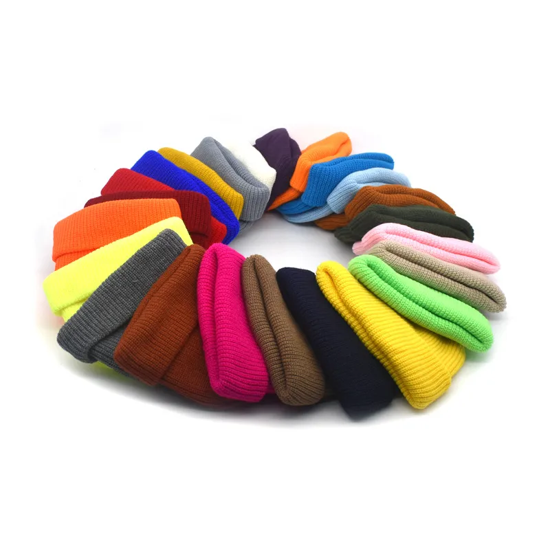 Autumn And Winter Knitted Hat Fashion Brand Solid Color Cold Hat Korean Style Melon Leather Hat Knitted Wool Floor Hat display picture 1