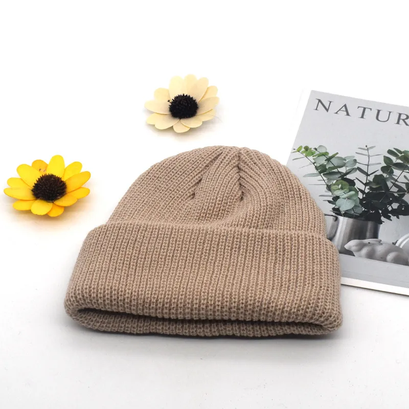Autumn And Winter Knitted Hat Fashion Brand Solid Color Cold Hat Korean Style Melon Leather Hat Knitted Wool Floor Hat display picture 2