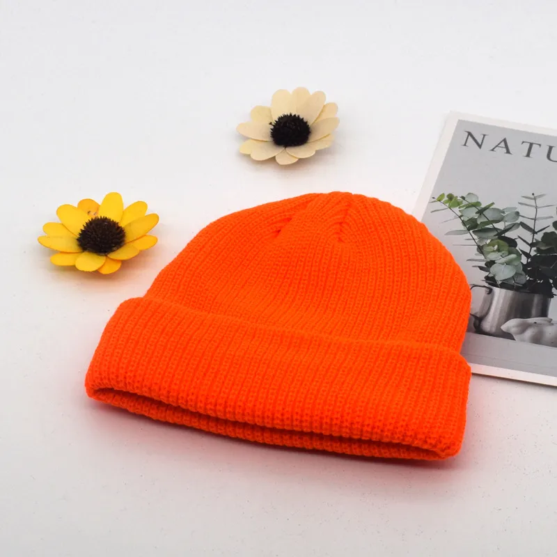 Autumn And Winter Knitted Hat Fashion Brand Solid Color Cold Hat Korean Style Melon Leather Hat Knitted Wool Floor Hat display picture 6