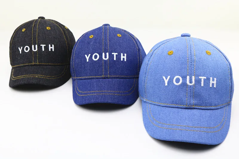 Spring Baby Hat Children Baseball Cap I Mama Denim Casual Letter Cap Summer Sunscreen Cap display picture 12