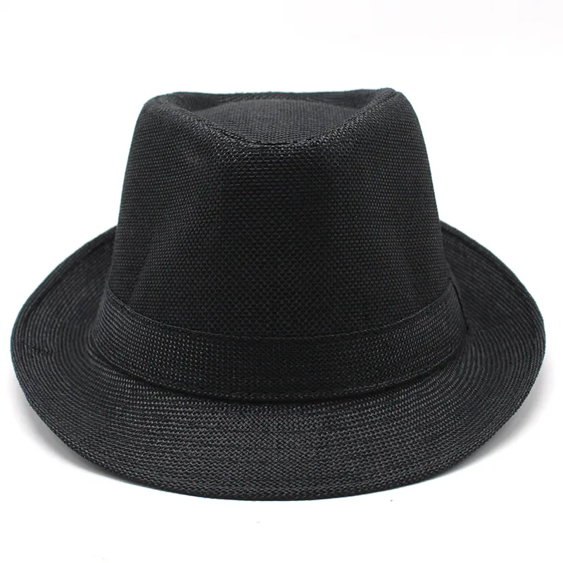 New Black And White Korean Style Summer Unisex Hat Top Hat British Gentleman Hat Jazz Cowboy Sun Hat display picture 2