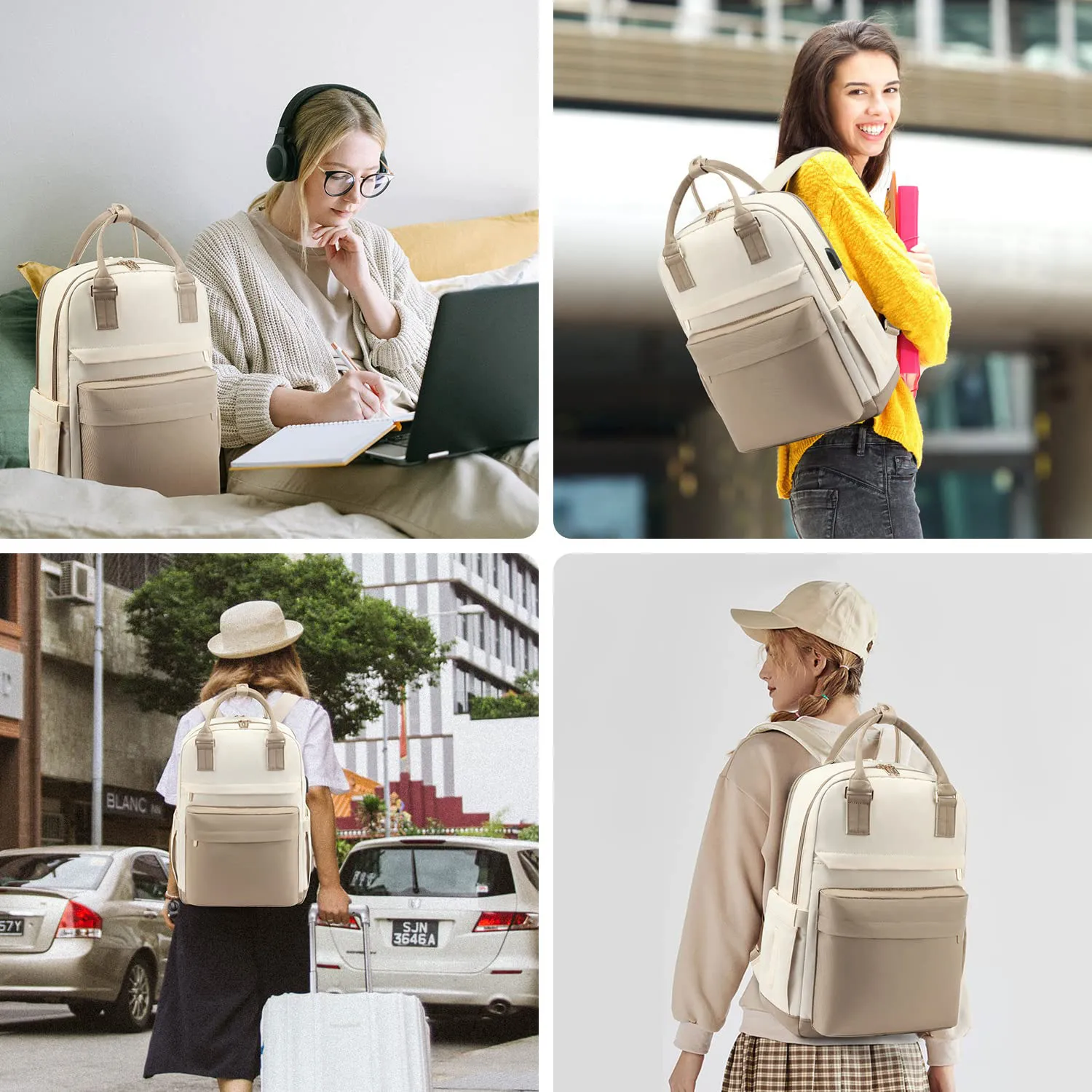 New Girls Backpack Fashion Large Capacity Laptop Bag Portable Travel Backpack Men's Bag display picture 3