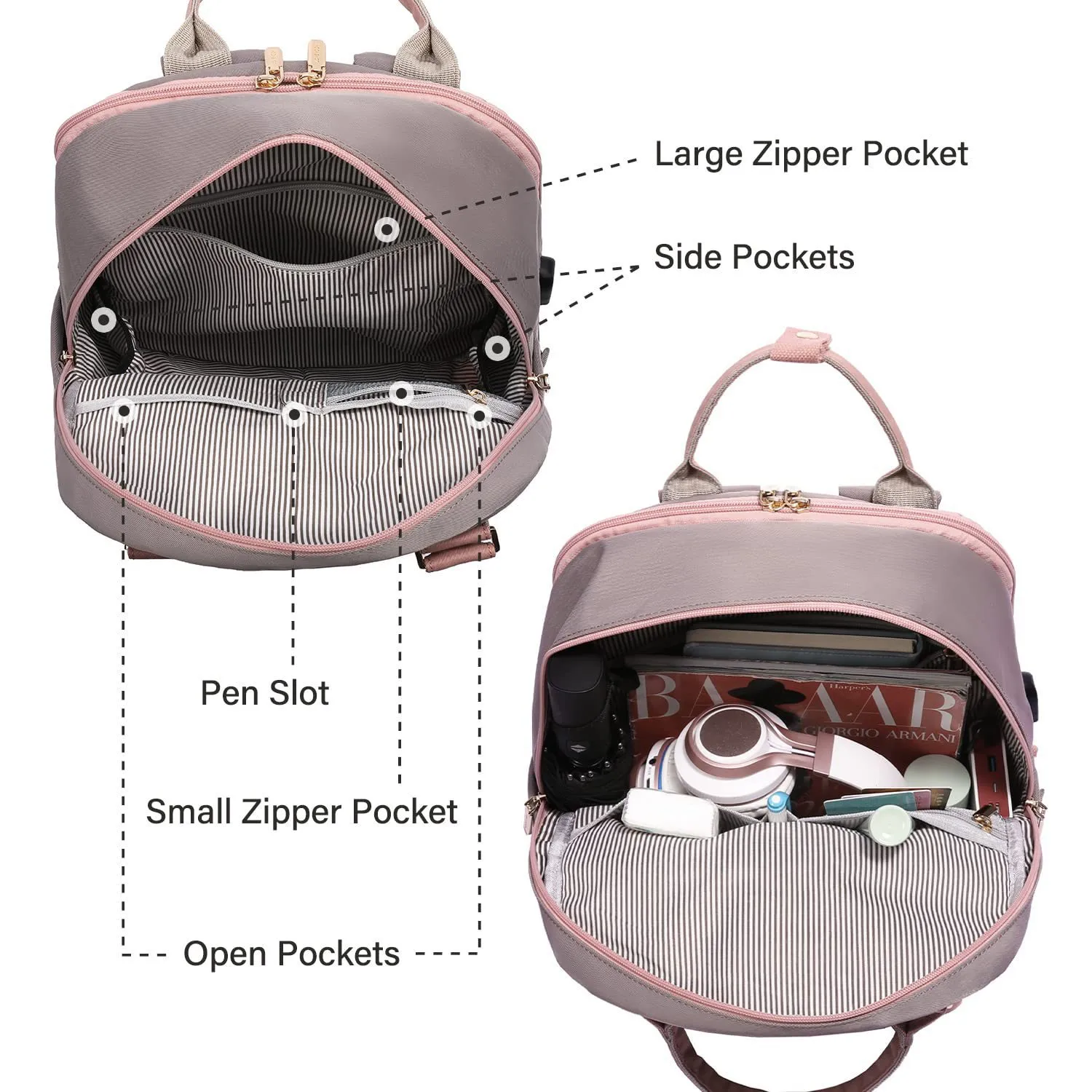 New Girls Backpack Fashion Large Capacity Laptop Bag Portable Travel Backpack Men's Bag display picture 5