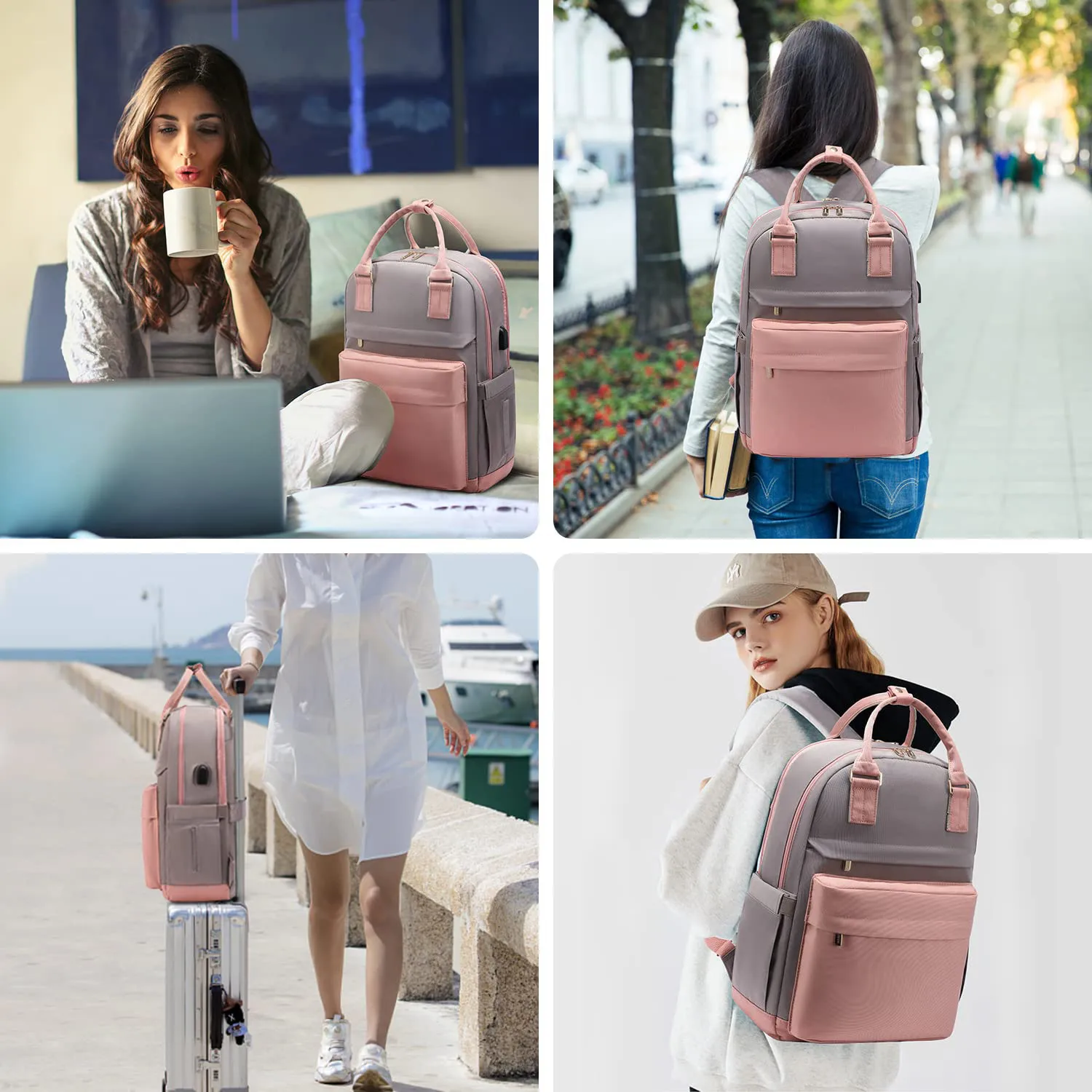 New Girls Backpack Fashion Large Capacity Laptop Bag Portable Travel Backpack Men's Bag display picture 8