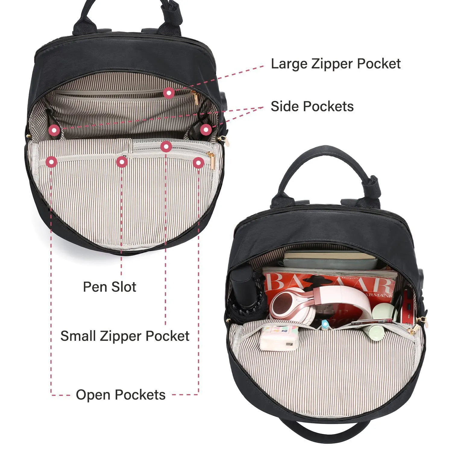 New Girls Backpack Fashion Large Capacity Laptop Bag Portable Travel Backpack Men's Bag display picture 10