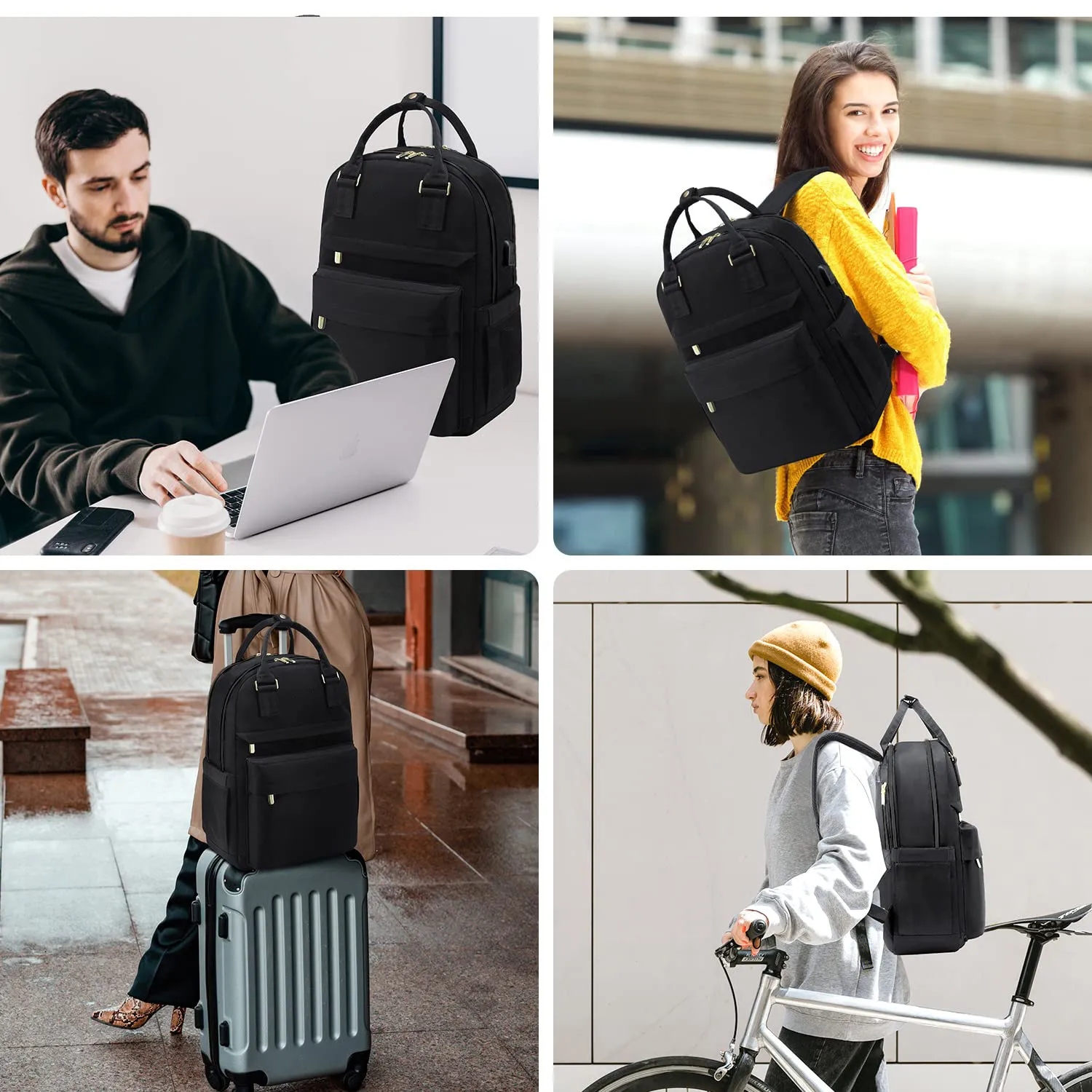 New Girls Backpack Fashion Large Capacity Laptop Bag Portable Travel Backpack Men's Bag display picture 12