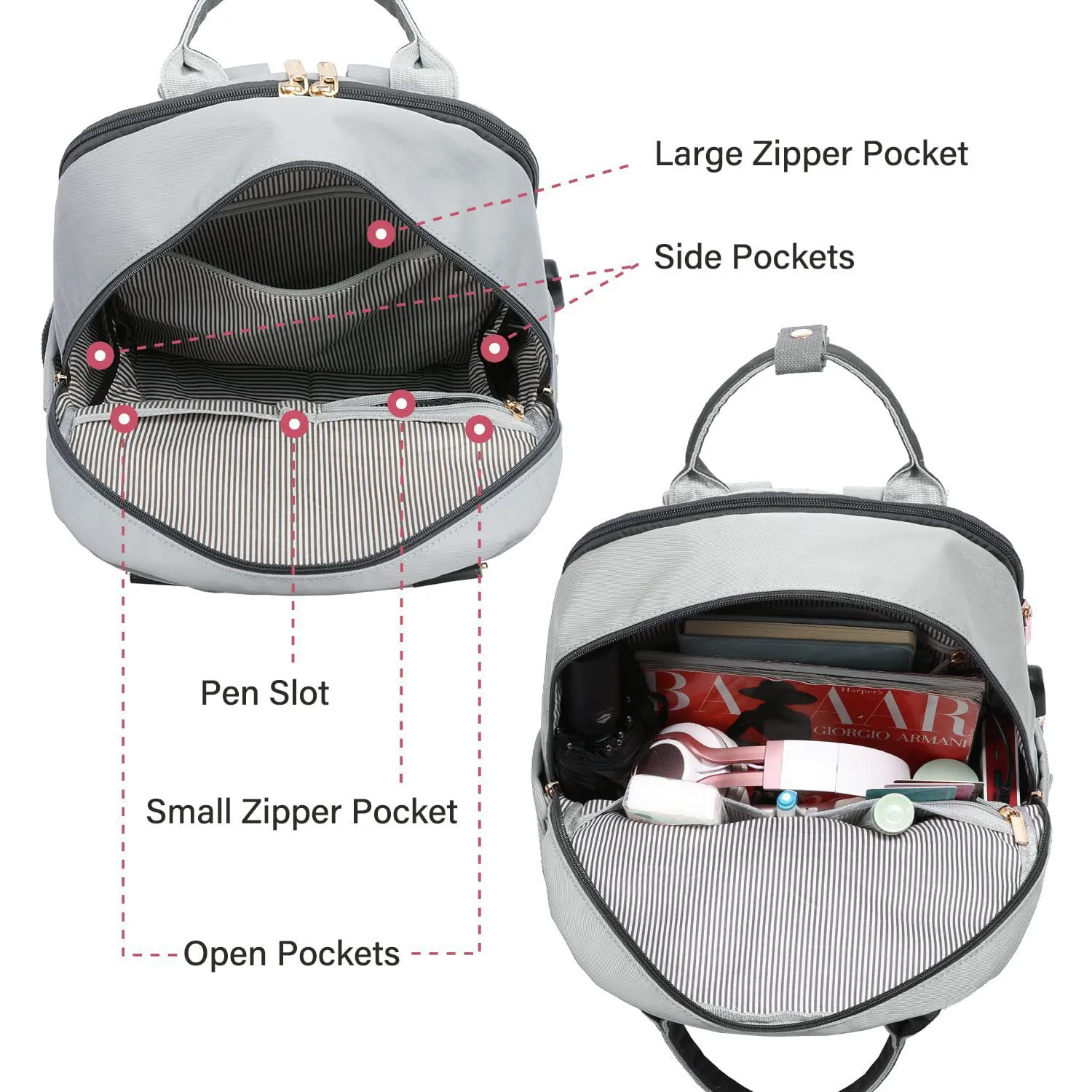 New Girls Backpack Fashion Large Capacity Laptop Bag Portable Travel Backpack Men's Bag display picture 14