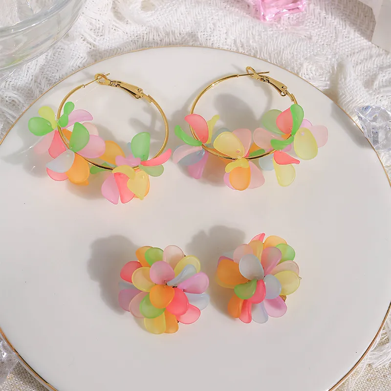 1 Pair Casual Vacation Pastoral Flower 304 Stainless Steel 14K Gold Plated Drop Earrings Earrings display picture 2