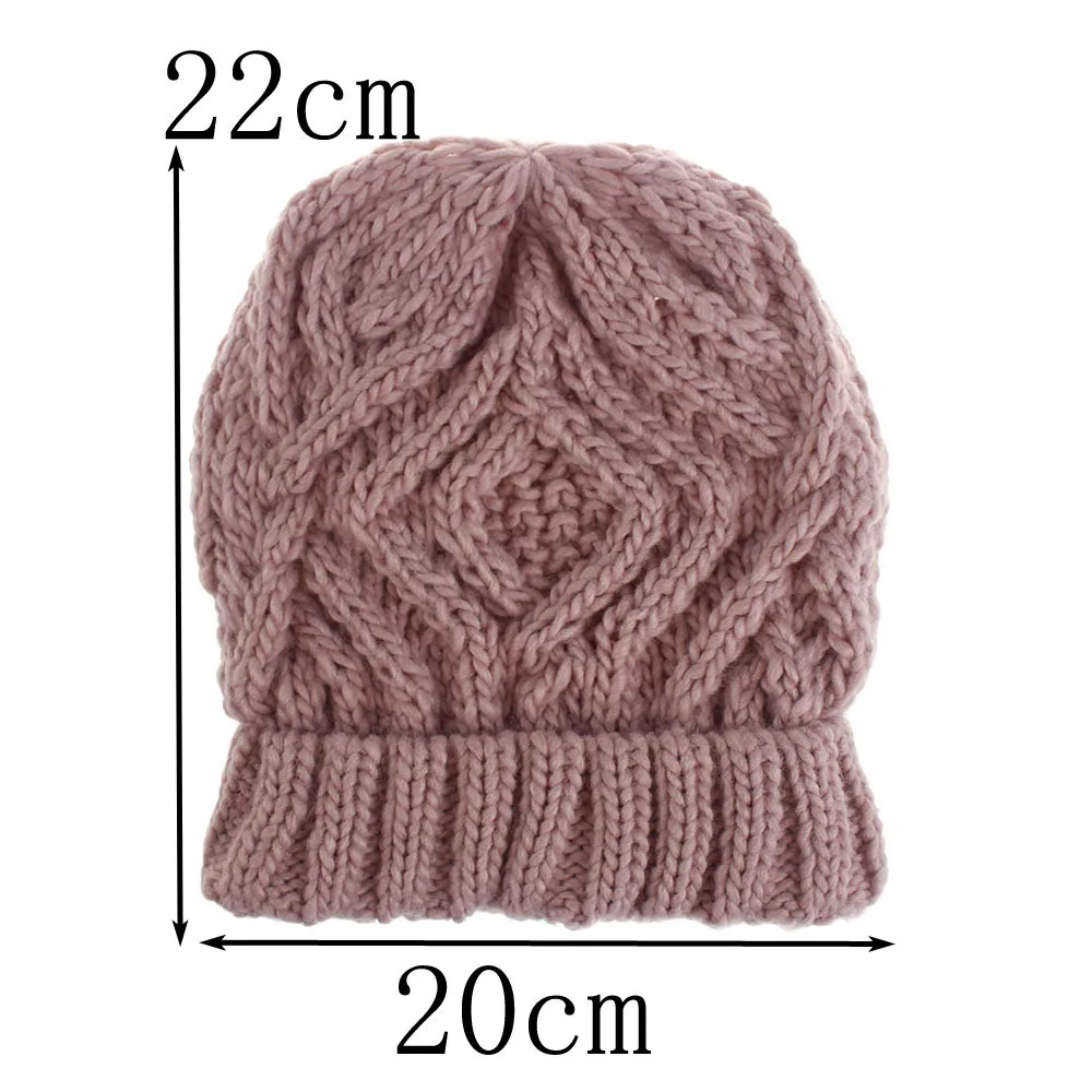 Explosions Diamond Square Soft Coarse Wool Knitted Hat Women's Hat Fashion Autumn And Winter Wool Hat display picture 11