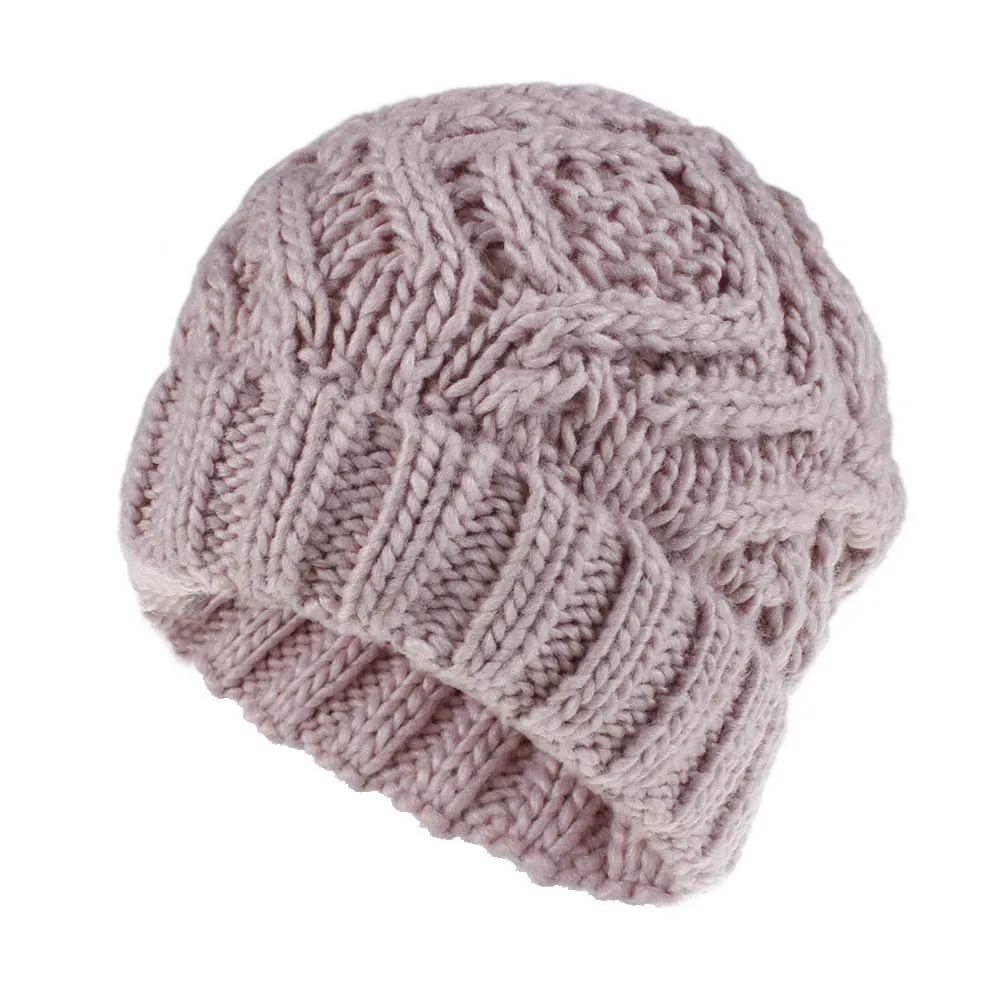 Explosions Diamond Square Soft Coarse Wool Knitted Hat Women's Hat Fashion Autumn And Winter Wool Hat display picture 15