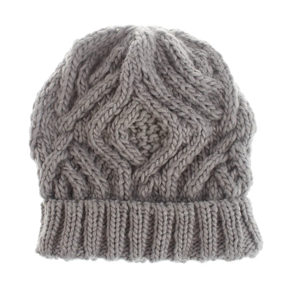 Explosions Diamond Square Soft Coarse Wool Knitted Hat Women's Hat Fashion Autumn And Winter Wool Hat display picture 21