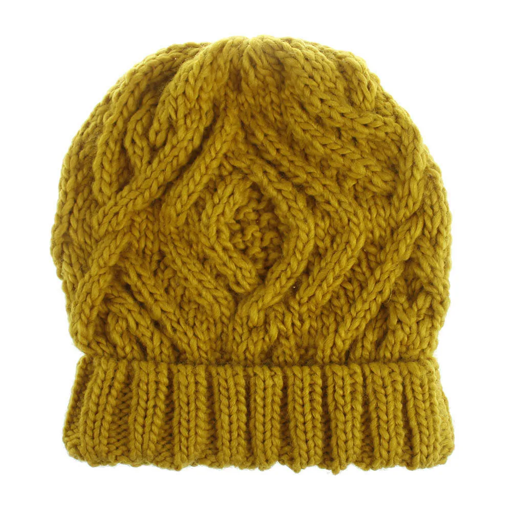 Explosions Diamond Square Soft Coarse Wool Knitted Hat Women's Hat Fashion Autumn And Winter Wool Hat display picture 24