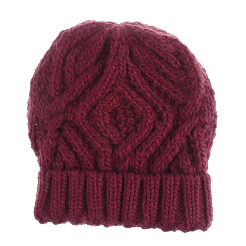 Explosions Diamond Square Soft Coarse Wool Knitted Hat Women's Hat Fashion Autumn And Winter Wool Hat display picture 26