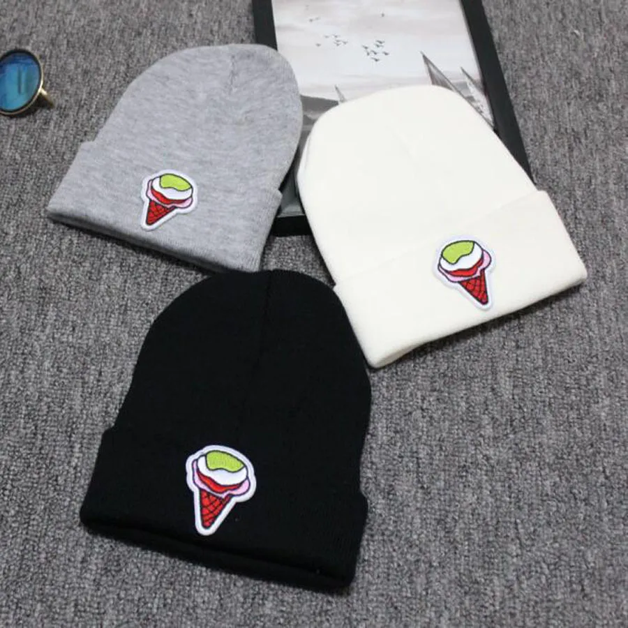 Hot Harajuku Style Pile Hat Ice Cream Knitted Wool Hat Trendy Men And Women Ski Warm Hat display picture 1
