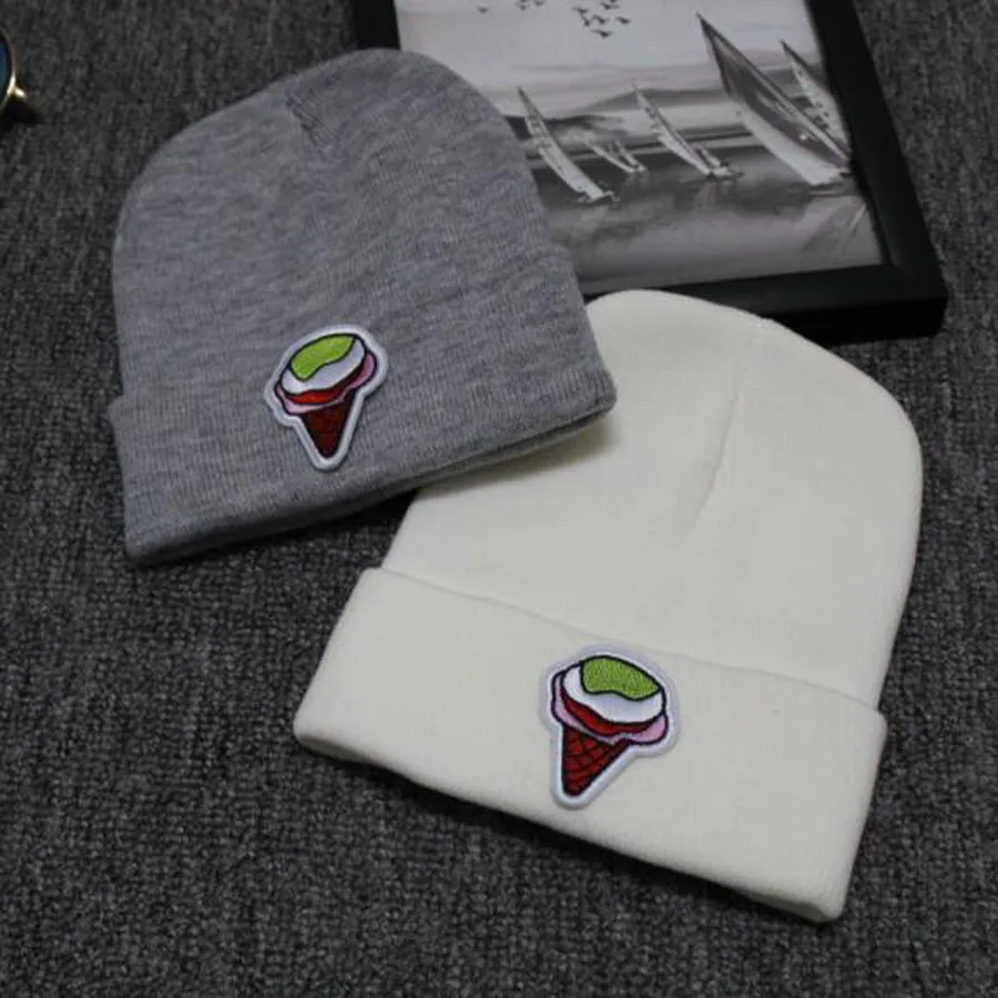 Hot Harajuku Style Pile Hat Ice Cream Knitted Wool Hat Trendy Men And Women Ski Warm Hat display picture 2