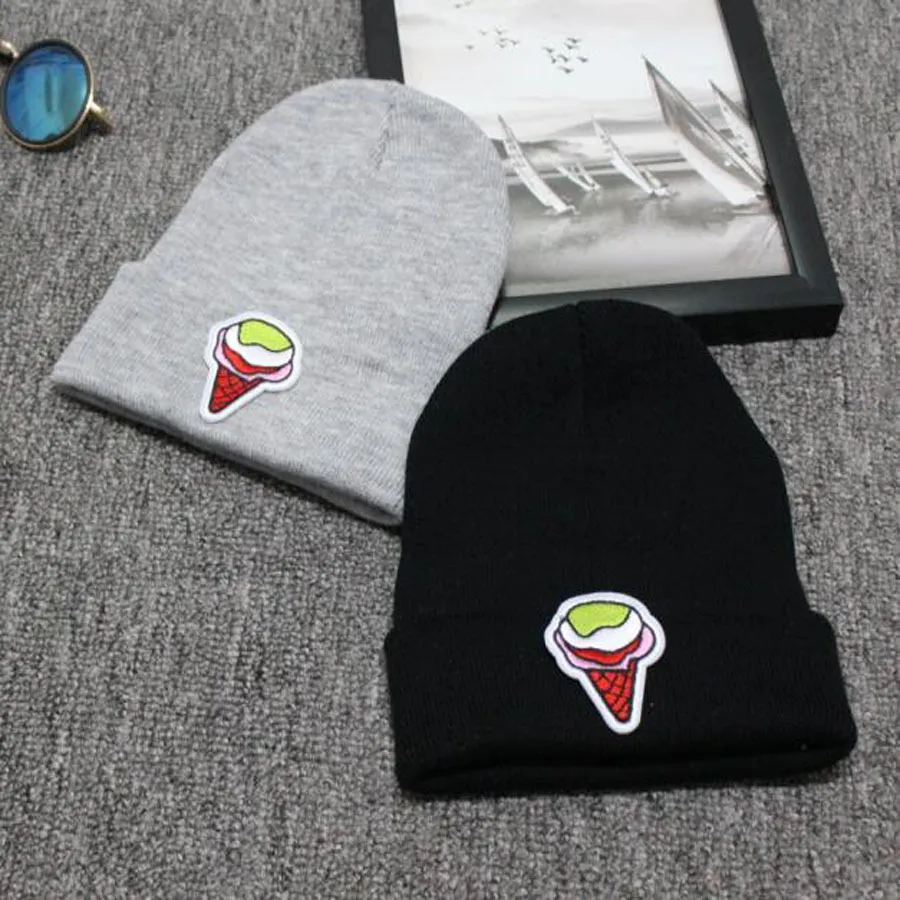 Hot Harajuku Style Pile Hat Ice Cream Knitted Wool Hat Trendy Men And Women Ski Warm Hat display picture 3
