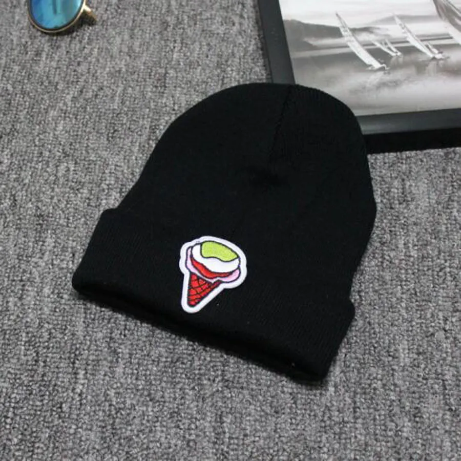 Hot Harajuku Style Pile Hat Ice Cream Knitted Wool Hat Trendy Men And Women Ski Warm Hat display picture 4