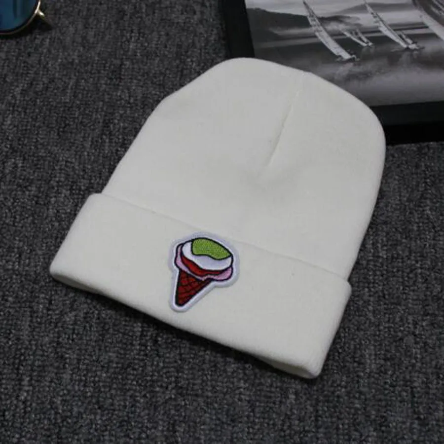 Hot Harajuku Style Pile Hat Ice Cream Knitted Wool Hat Trendy Men And Women Ski Warm Hat display picture 5