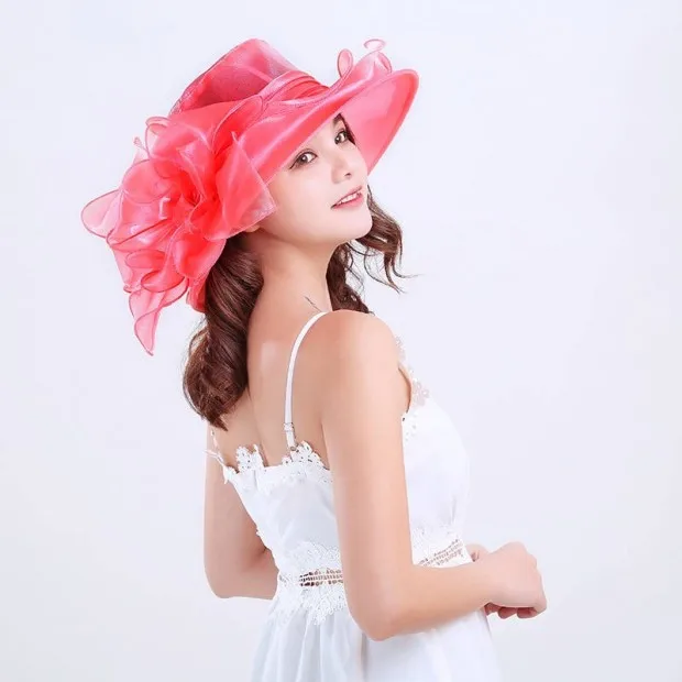 Sun Hat Women's Sun Hat Sun Protection UV Protection Spring And Summer Cool Hat Gauze Hat Beach Hat Organza Bow display picture 13