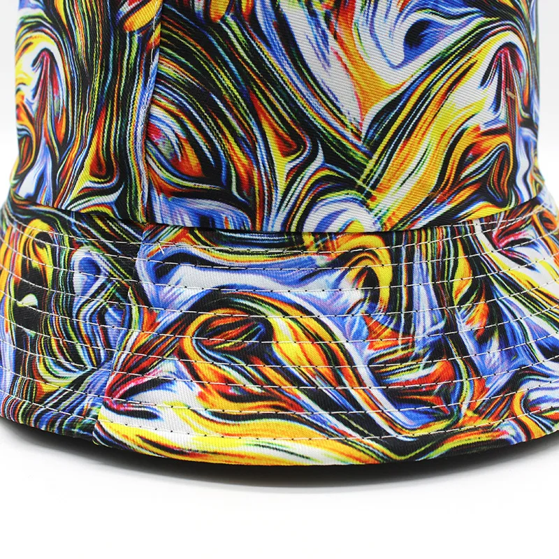 New Korean Style Double-sided Fisherman Hat Female  Wholesale Summer Travel Sun Protection Sun Hat Tie-dyed Travel Hat display picture 16