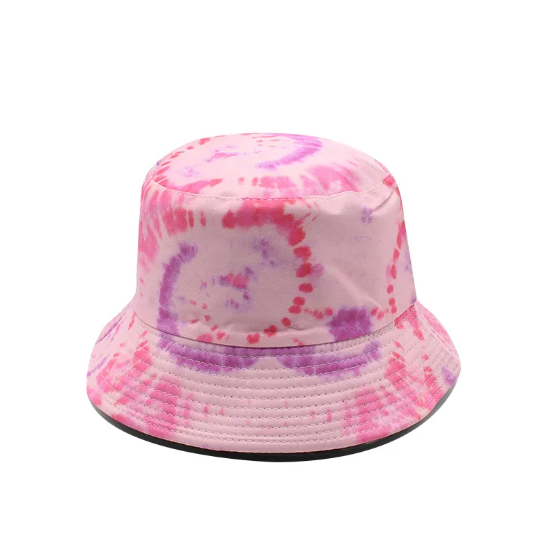 New Korean Style Double-sided Fisherman Hat Female  Wholesale Summer Travel Sun Protection Sun Hat Tie-dyed Travel Hat display picture 3
