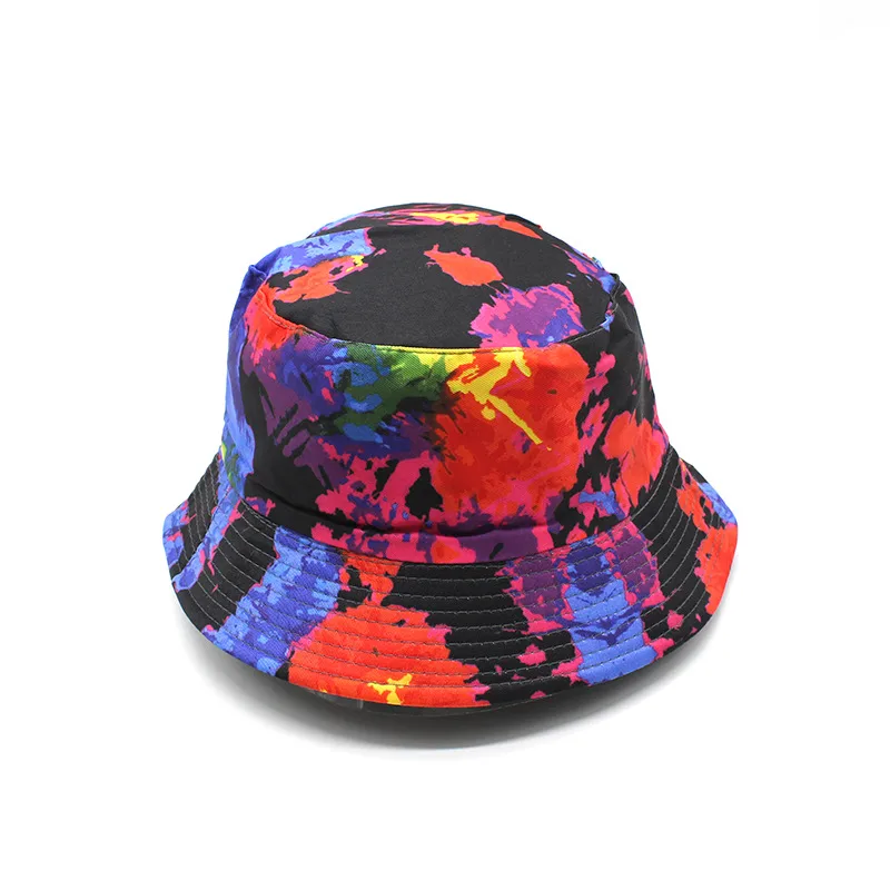 New Korean Style Double-sided Fisherman Hat Female  Wholesale Summer Travel Sun Protection Sun Hat Tie-dyed Travel Hat display picture 6