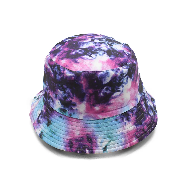 New Korean Style Double-sided Fisherman Hat Female  Wholesale Summer Travel Sun Protection Sun Hat Tie-dyed Travel Hat display picture 7