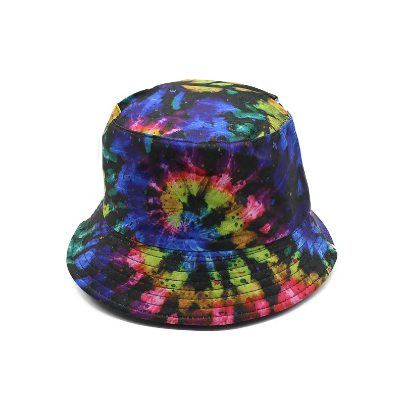 New Korean Style Double-sided Fisherman Hat Female  Wholesale Summer Travel Sun Protection Sun Hat Tie-dyed Travel Hat display picture 9