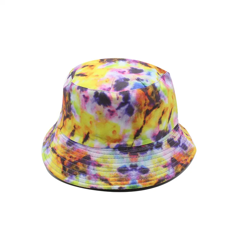 New Korean Style Double-sided Fisherman Hat Female  Wholesale Summer Travel Sun Protection Sun Hat Tie-dyed Travel Hat display picture 11