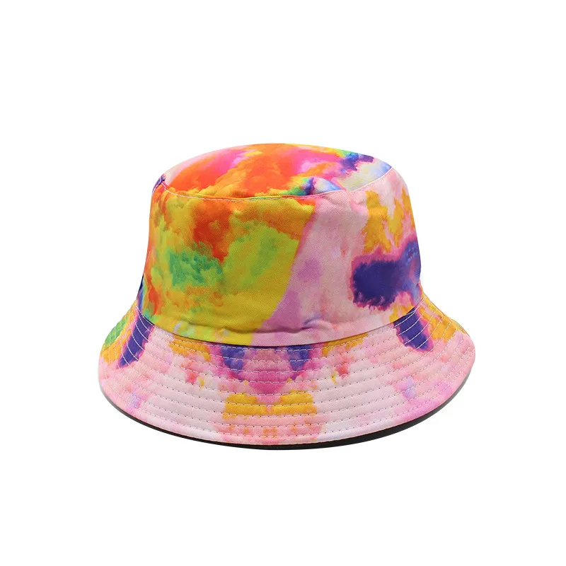 New Korean Style Double-sided Fisherman Hat Female  Wholesale Summer Travel Sun Protection Sun Hat Tie-dyed Travel Hat display picture 13