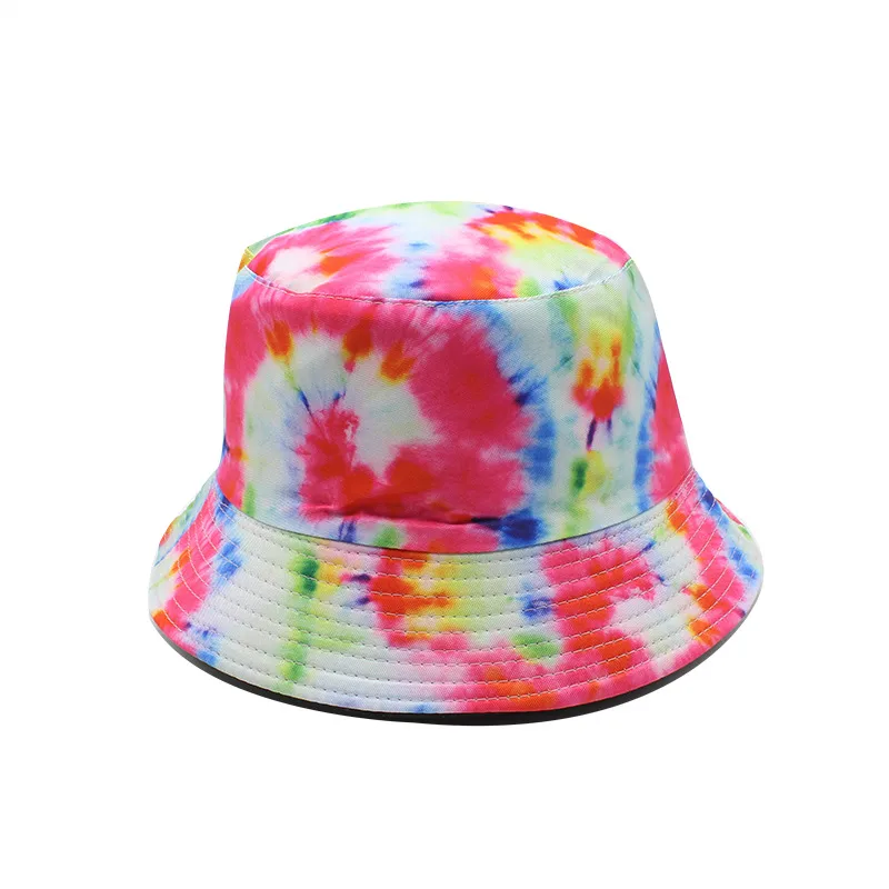 New Korean Style Double-sided Fisherman Hat Female  Wholesale Summer Travel Sun Protection Sun Hat Tie-dyed Travel Hat display picture 14
