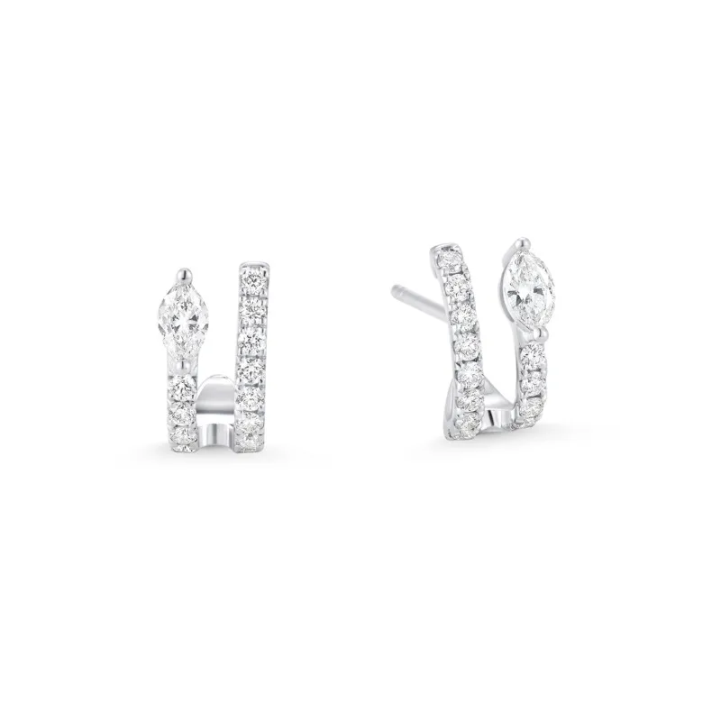 1 Pair Modern Style Classic Style Geometric Copper Zircon Ear Studs display picture 4
