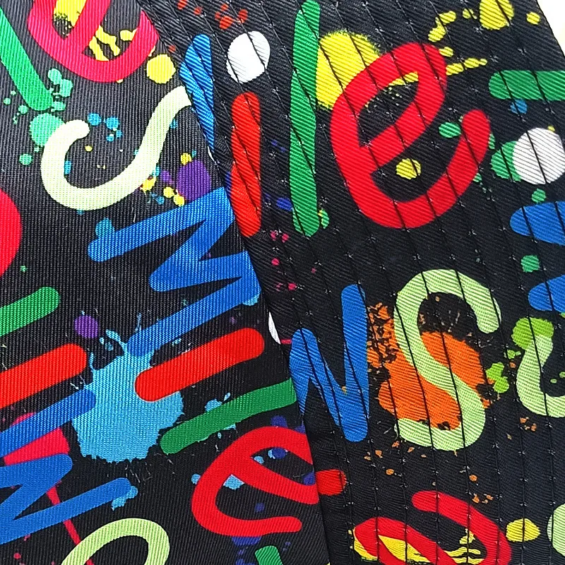 New Colorful Graffiti Letter Fisherman Hat Trendy Men's And Women's Personalized Hip Hop Double-sided Basin Hat Printed Sun Hat display picture 6
