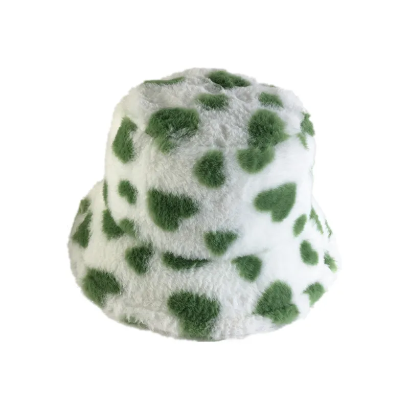 Korean Style Sweet Love Fisherman Hat Women's Autumn And Winter  Warm Ear Protector Big Head Basin Hat Plush Bucket Hat display picture 7