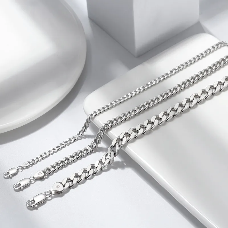 925 Sterling Silver Bangles Ear Studs Chain & Link Bracelets Hiphop display picture 1