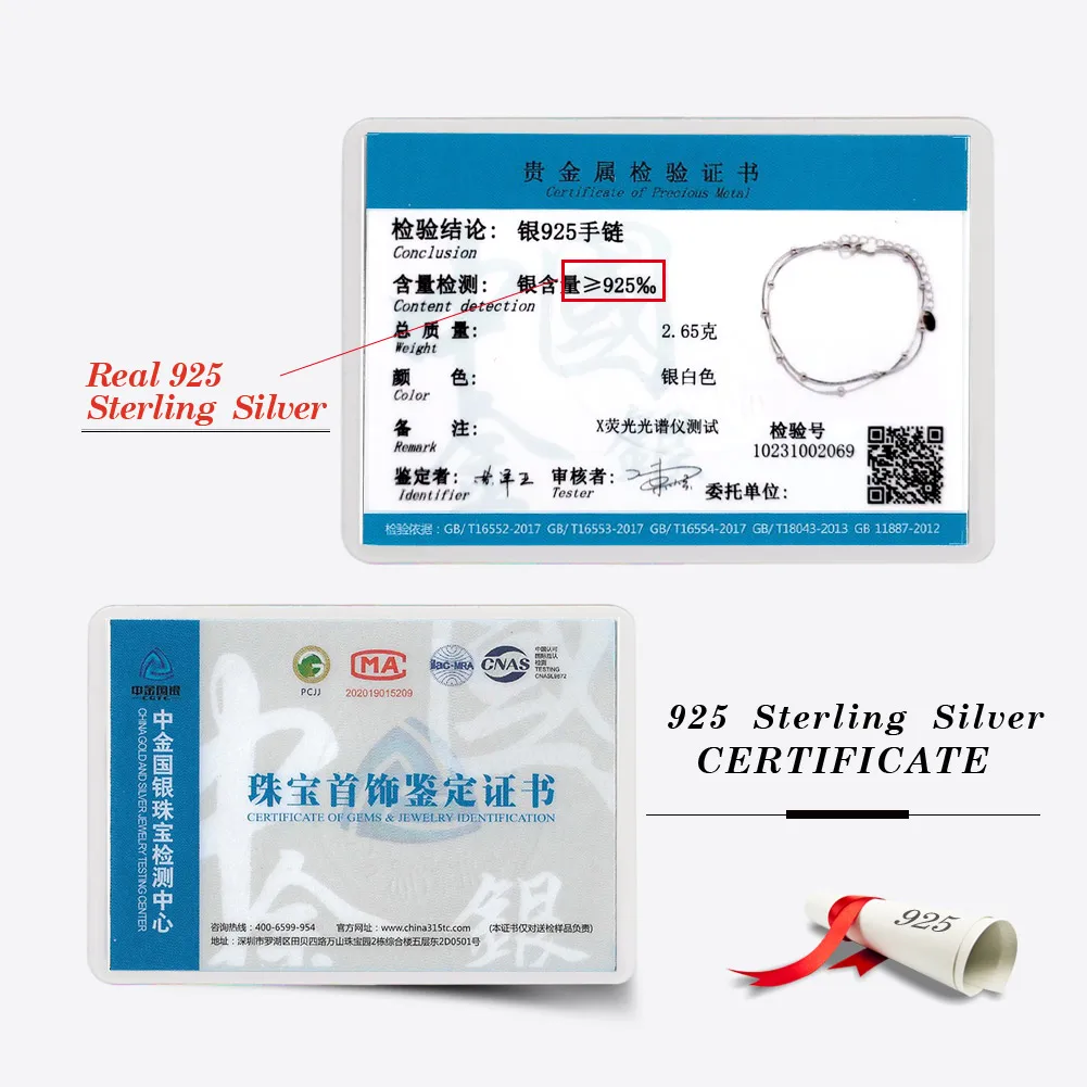 925 Sterling Silver Silver Bangles Ear Studs Chain & Link Bracelets CLASSIC display picture 5