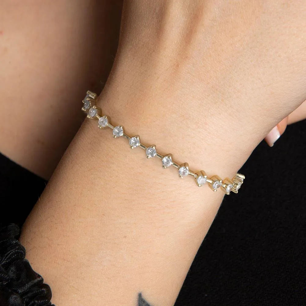 925 Sterling Silver Bangles Ear Studs Chain & Link Bracelets TRENDY display picture 3