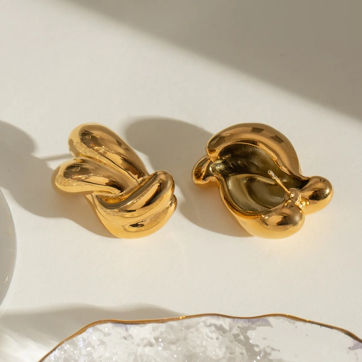 1 Pair Simple Style Classic Style Geometric 304 Stainless Steel Ear Studs display picture 9