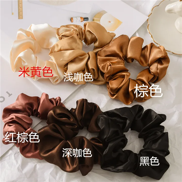 Sading Cloth Large Intestine Hair Ring Hair Accessories   Women's Head Rope Set Simple  Headwear Spot display picture 1