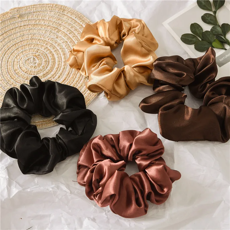 Sading Cloth Large Intestine Hair Ring Hair Accessories   Women's Head Rope Set Simple  Headwear Spot display picture 4