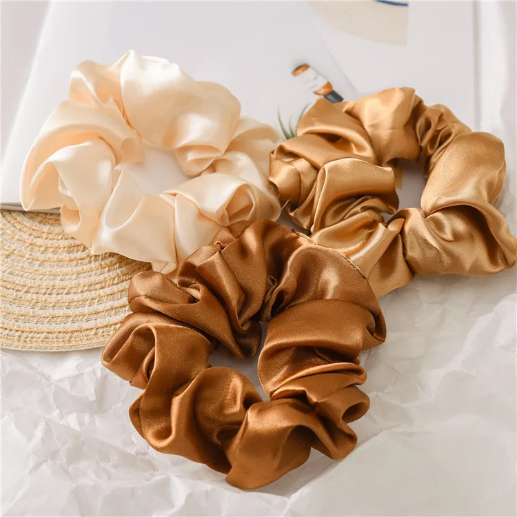 Sading Cloth Large Intestine Hair Ring Hair Accessories   Women's Head Rope Set Simple  Headwear Spot display picture 5