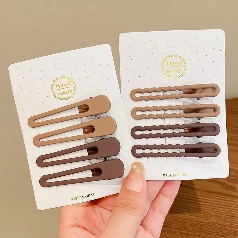 Simple Gradient Maillard Series Seamless Hairpin Duckbill Clip Bangs Side Clip Back Head Hairpin Female Hair Accessories display picture 6