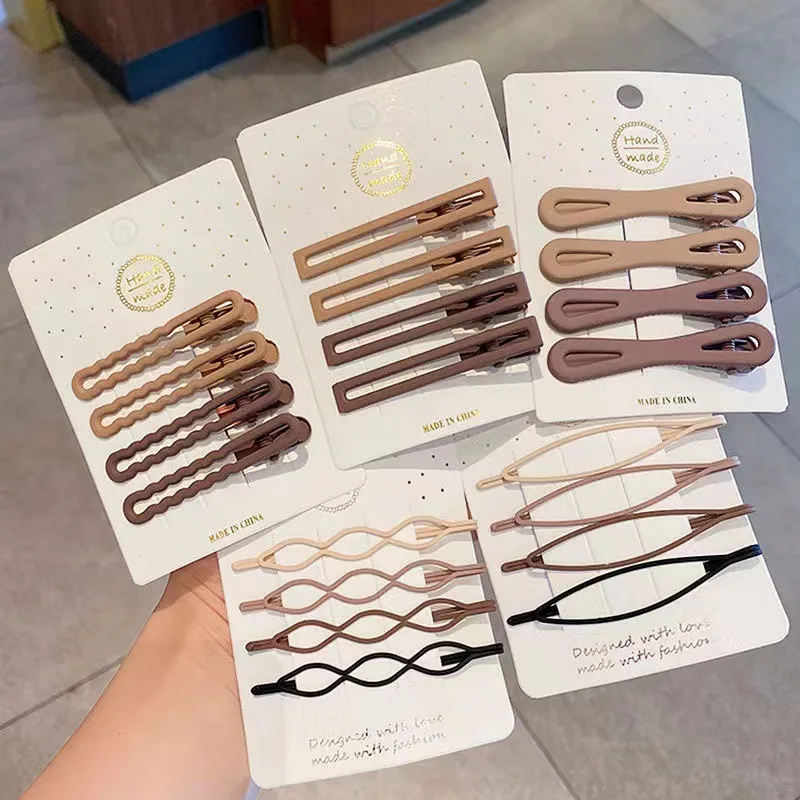 Simple Gradient Maillard Series Seamless Hairpin Duckbill Clip Bangs Side Clip Back Head Hairpin Female Hair Accessories display picture 7