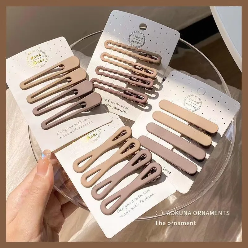Simple Gradient Maillard Series Seamless Hairpin Duckbill Clip Bangs Side Clip Back Head Hairpin Female Hair Accessories display picture 8
