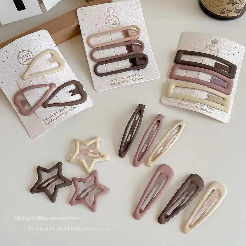 Simple Gradient Maillard Series Seamless Hairpin Duckbill Clip Bangs Side Clip Back Head Hairpin Female Hair Accessories display picture 11