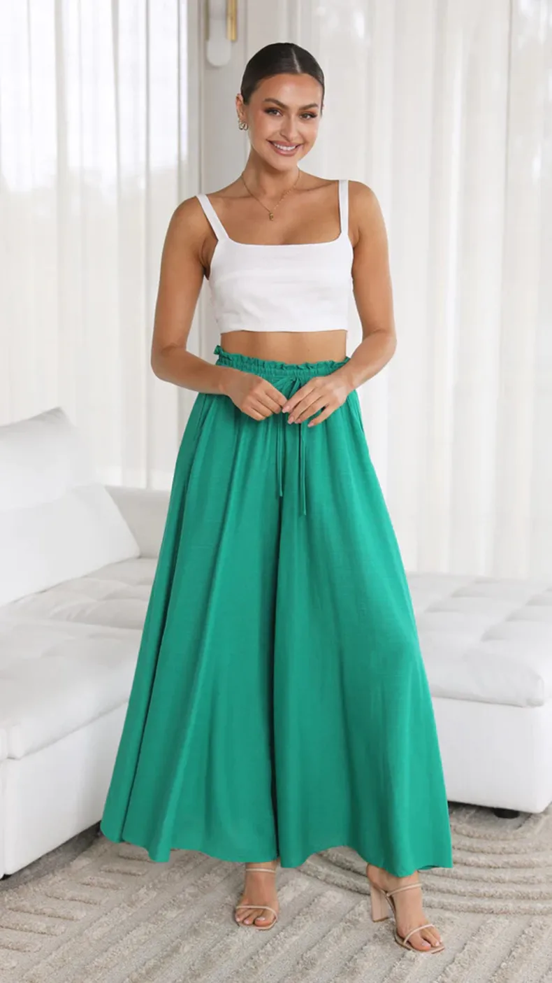 Spring And Summer Independent Station  Casual Wide Leg Explosions Loose Casual Fashion Pants Women display picture 21