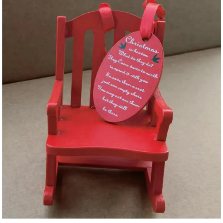 ZAKKA Japanese Grocery Christmas Wooden Rocking Chair Creative Scene Micro Shooting Props Home Rocking Chair display picture 11