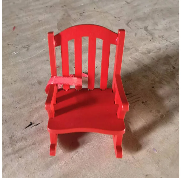 ZAKKA Japanese Grocery Christmas Wooden Rocking Chair Creative Scene Micro Shooting Props Home Rocking Chair display picture 12