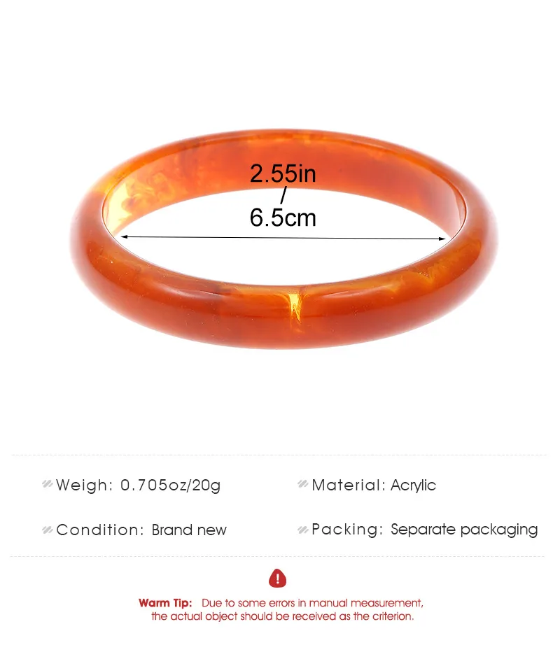 IG Style Retro Geometric Acrylic Polishing Women's Bangle display picture 3